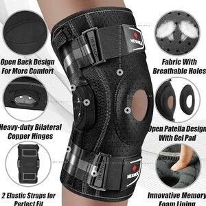 New NEENCA Black Knee Brace